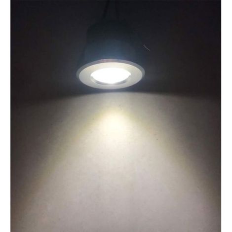 Mini spots LED encastrables - - Lot de 4 pièces - 3 W - Blanc chaud 3000 K - 300 lumens - Diamètre 38 mm (1/4)