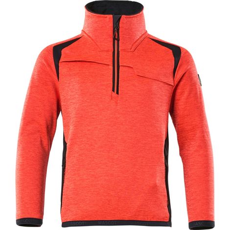 Mascot Fleecepullover für Kinder,Reißverschluss Gr. 116, Hi-vis rot/schwarzblau