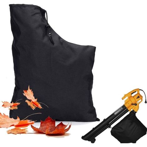 Accessoires pour aspirateur souffleur 1 pièce Sac de collecte sous vide pour souffleur de feuilles 63 x 45 cm Sac de collecte de remplacement pour souffleur de feuilles Oxford étanche (noir) (1/5)