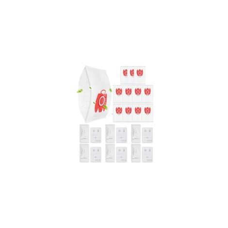 12 Sacs Aspirateur - 6 Filtres - Compatibles Miele FJM - Filtration 5 Couches - Pour Séries C1 C2 Et S2 À S7 - Blanc - Taille Standard (1/5)