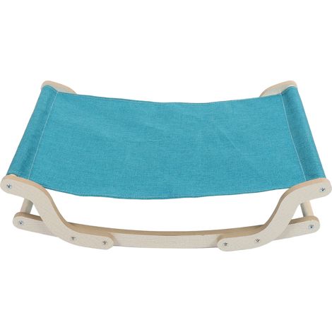 Hamac surélevé pour chat, respirant, facile à monter, lavable, en bois, pour l'intérieur. (1/5)