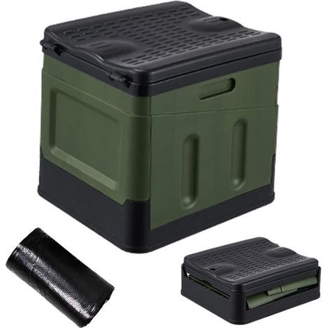AIPERQ Toilette Pliante Portable Toilette de Camping de Voyage en Plein Air Tabouret Pliant/boîte de Rangement de Voiture Extérieure pour La Maison/camping/bateau/randonnée/longs Voyages/utilisation à (1/4)