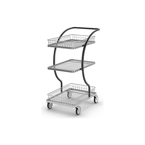 Carrito de supermercado y mesa rodante C-LINE  con 1 piso  2 (1/5)