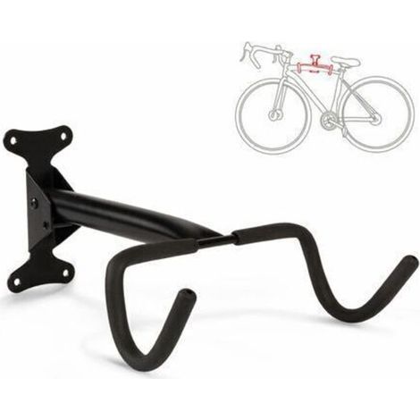 4x Râteliers vélo VTT HxlxP 32,5 x 9 x 28,5 cm système range vélo Parking support 1 vélo Métal mural, argent (1/4)