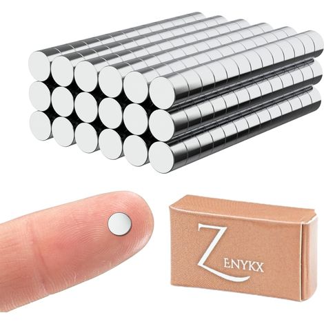 Lot de 220 aimants néodyme puissants N52 3x2 mm – Mini aimants ronds pour réfrigérateur, bureau et bricolage – Aimant haute adhérence et précision (1/5)