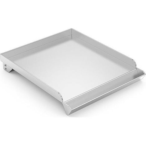 Stainless steel side burner cooking plate, universal flat top plate for barbecue griddle for most gas grills (33 cm x 31 cm) (1/5)