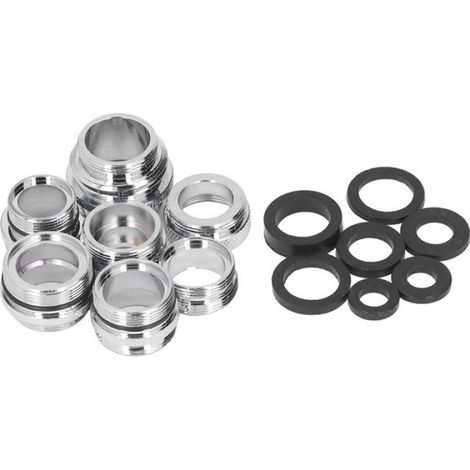 Kit d'adaptateur de robinet - - 7 pièces - Laiton - Utilisation extérieure (1/4)