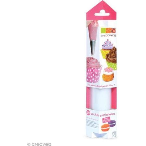 Poches à douilles - SCRAPCOOKING - Lot de 20 - 41 x 21 cm - Jetables - Précision et élégance