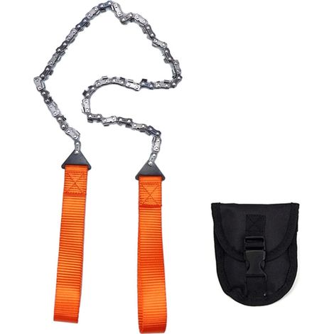 Scie à Chaîne Portative, Scie de Poche de Survie, Tronçonneuse à Main de Camping, Scie à Chaîne à Corde à Main, Scie de Poche Portable, pour Le Camping, La Survie en Plein Air, la Coupe du Bois (1/5)