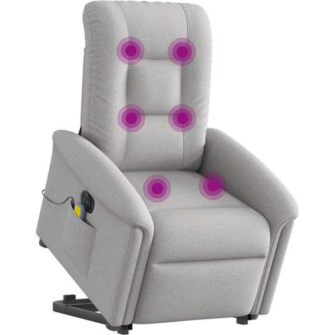 Maison Exclusive - Massagesessel mit Aufstehhilfe Elektrisch Wolk