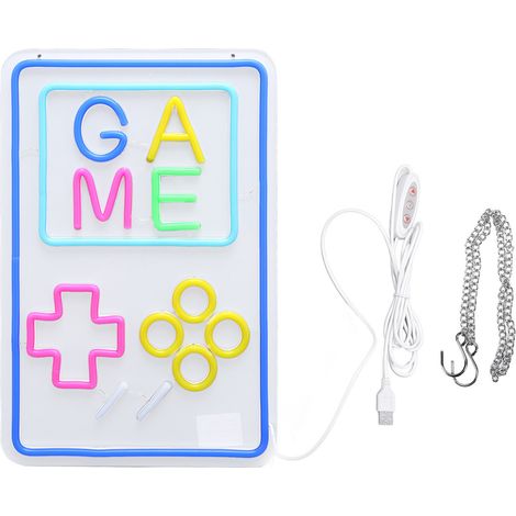Gaming Neon Sign Acrylic LED Dimmable USB Handheld Game Console Neon Light Wall Decor for Teens Boys Bedroom (1/5)