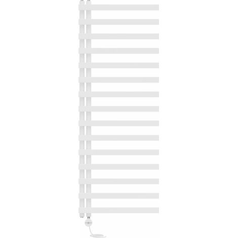 Prefilled Thermostatic Electric Heated Towel Rail Designer Ladder Warmer Rads 1600x600mm White (1/5)