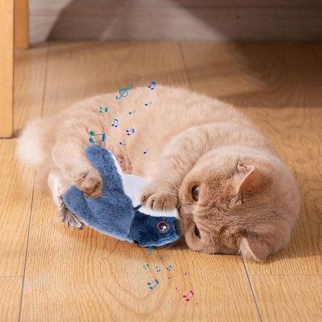 Touch Activated Bird Shaped Cat Toy, Fun Pet Plaything to Boost Cat Exercise and Relieve Boredom (1/4)