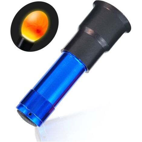 Sollbry Testeur d'œufs lumineux et froid à LED pour poulet, caille, volaille, incubateur, couveuse, trappe (bleu) (1/5)