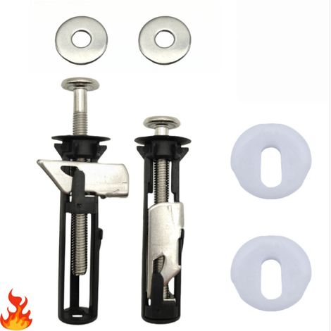 Set di 2 bulloni lunghi universali in acciaio inox per sedile WC, accessori per la manutenzione del coperchio del WC, facili da installare
