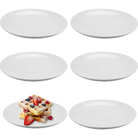 Lot de 6 Assiettes Blanc Petite Assiettes en Mélamine Plates 15cm (1/5)