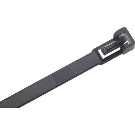 SAPISELCO Kabelbinder Nylon lösbar schwarz, 100 Stück, 360x7,5mm (1/3)