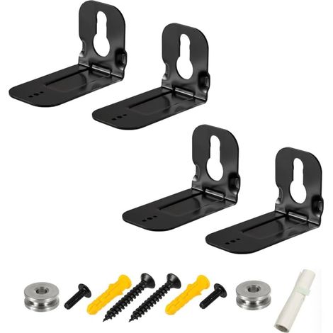 Set mit 2 Wandhalterungen kompatibel mit Samsung Hw-N950 Hw-S40T Hw-S41T Hw-S60T Hw-T400 Hw-N950 Hw-S40T Metall-Halterungszubehör Hw-S60T (Schwarz)