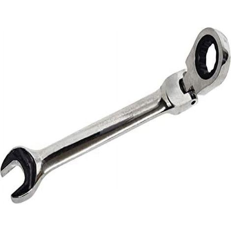 Clé à cliquet flexible à tête pivotante, 1/2 pouce, argentée