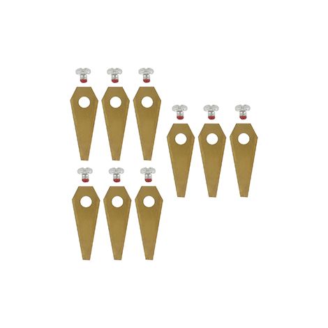 Jeu De 9 Lames Avec Traitement Titane, Adaptables Pour Tondeuses Robot Bosch Modèles Indego. Remplace Origine F016500321.