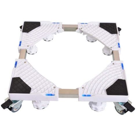 royaluxe-Base de Machine à Laver Réfrigérateur Support Roulant pour Sèche Linge lave Linge Congélateur Réglable 42-65 cm