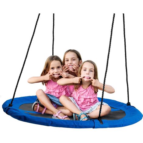 Grande Balançoire Nid d'Oiseau pour Enfants (110cm) - Solide & Facile à Monter - Poids Max 180kg
