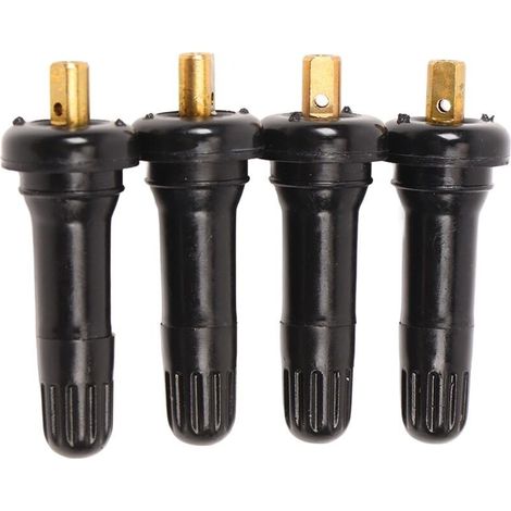 Tige de valve de pneu étanche pour capteur de pression Ford – Caoutchouc durable – Lot de 4 pièces – Installation facile sans outil