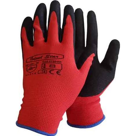 GUANTO POLIESTERE/NITRILE SABBIATO CARDINALE Tg. 8 Q.TA 12