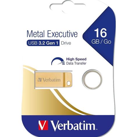 Pen drive usb 3.2 16gb metal colore oro verbatim - 99104 (1/2)