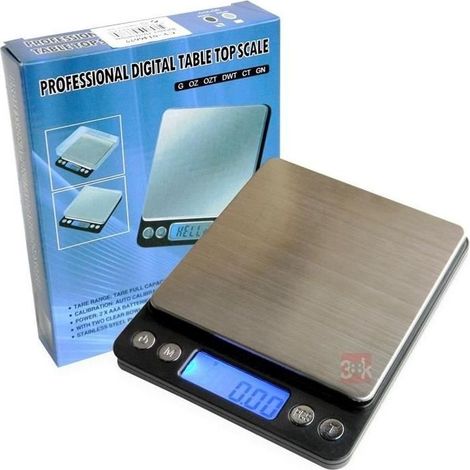 Balance of precision Pro 0.01g Max 500g - Size XL - with 2 plateaux of weighing (1/4)