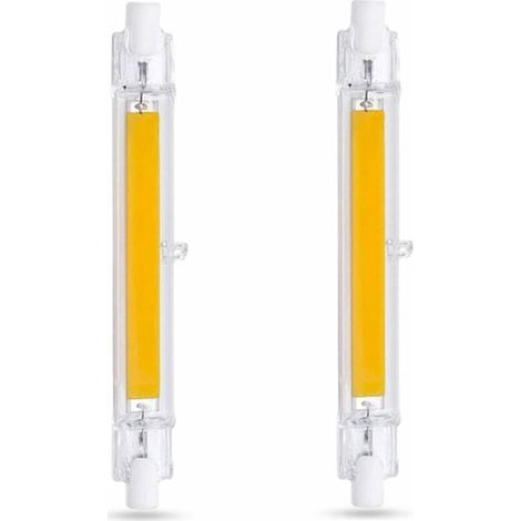 Bombilla LED R7S de 118 mm y 10 W BlaChaud, 3000 K, 1000 LM, equivalente a lámpara halógena R7S J118 de 80 W y 100 W, no regulable, bombilla LED COB delgada R7S de 118 mm para aplique de pared o lámpa (1/5)