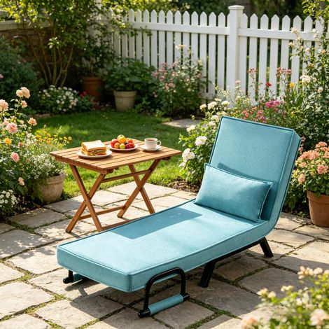Canapé-lit et fauteuil-lit élégant convertible, fauteuil TV extensible avec dossier réglable (fauteuil convertible uniquement) (1/5)