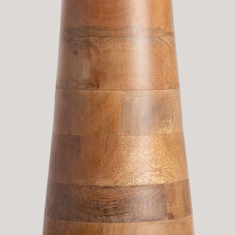 LED Stehleuchte aus Holz Zeil Rajesh ILUZZIA Himmelgrau (1/5)