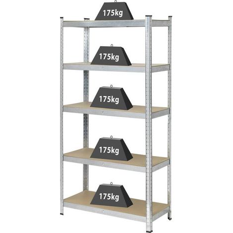 [GEBRAUCHT] B-Ware Toolcraft Schwerlastregal 175kg Lagerregal Metall verzinkt 5 Böden 90x180cm Last (1/2)