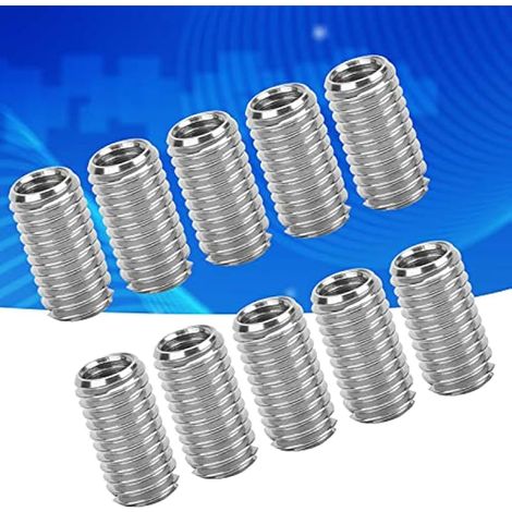Insert fileté M6 x m8 20 mm Longueur M8 vers M6 Réducteur 6 × 3 × 1 10 pièces Inserts filetés Male Femelle écrou de réduction en acier inoxydable Outil de réparation Matériel industriel male (1/4)