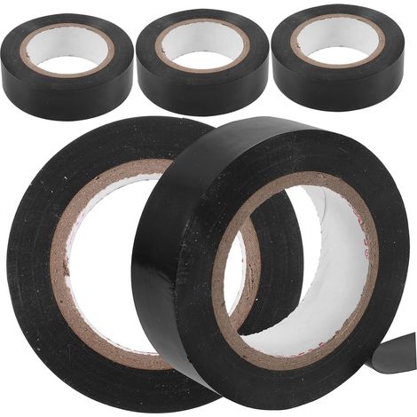 Ruban isolant électrique en PVC noir, lot de 5, ignifugé, pour le (1/5)