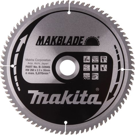 MAKITA B-32845 Makblade TCT for wood 260mm x 30mm x 80T