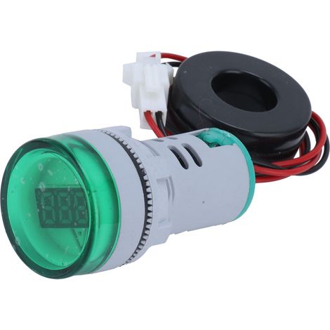 Ampèremètre numérique rond et précis, indicateur lumineux, 220 V CA, AD16-22DSA vert (1/5)