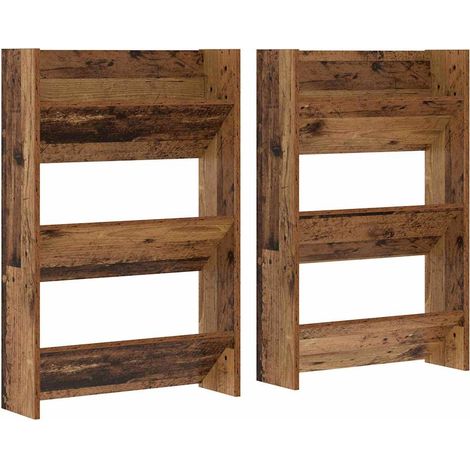 Maison Exclusive - Armario Zapatero con estante 2 pcs Madera viej