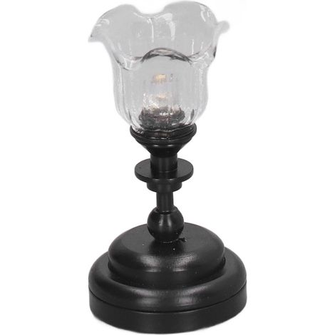 Miniatur-Puppenhaus-Deckenleuchte im Maßstab 1:12 mit klarem Glasschirm, Miniatur-Deckenlampe zur Dekoration von Puppenhausmöbeln (1/5)