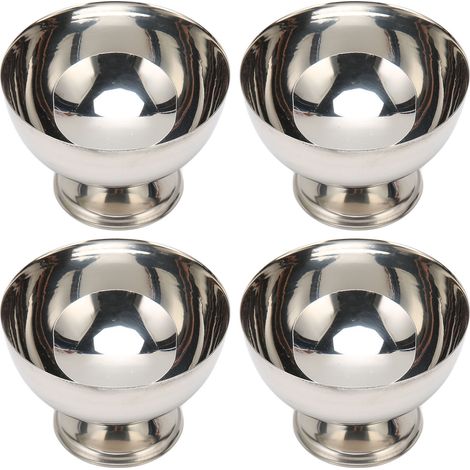 Ensemble de 4 coupes à glace réutilisables en acier inoxydable pour coupes glacées, fruits, collations et fêtes