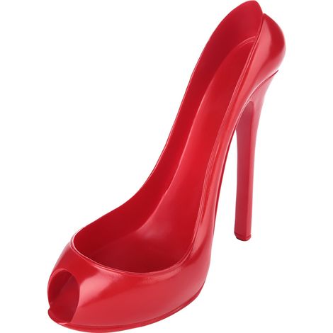 Support Bouteille Vin En Forme De Chaussure À Talons - Décoration Résine Pour Maison Et Bureau - Rouge - 1 Pièce (1/5)