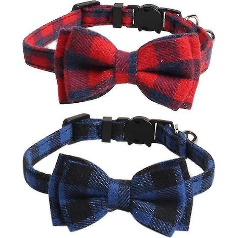 Collier pour chat, orné d'un joli nœud et d'une clochette, convenant aux chatons et à certains chiots, ajustable de 7,8 à 10 cm. (1/4)