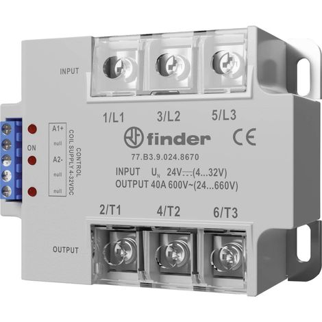 Finder Relais à semi-conducteurs 77A390248671 25 A Tension de contact (max.): 660 V/AC à commutation à valeur instantanée 1 pc(s) Y128073