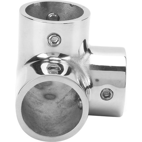 Raccord en Té 4 voies pour rambarde, connecteur inox 316, accessoire bateau pêche et yacht, montage mains courantes marines (1/5)