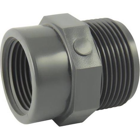 Réduction Male / femelle en PVC Ø A: 1'' Ø B: 1/2''