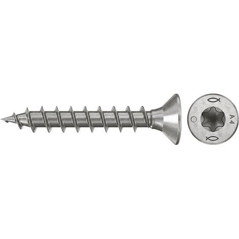Boîte de 200 vis Inox PowerFast FPF II CTF - Ø4,5x35 - tête fraisée - empreinte TX - Fischer (1/4)