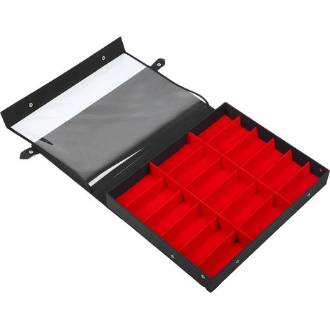 Boîte de rangement à lunettes de soleil à 18 compartiments, présentoir et support pour lunettes (1/5)