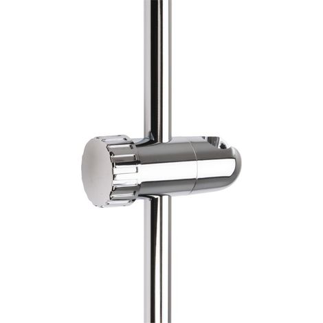 Curseur de barre de douche à molette Odyssea en chrome, diamètre 19 mm