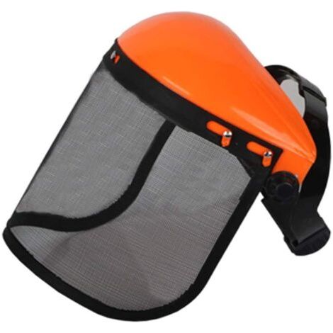 Casque de sécurité en Maille, Chapeau de Casque de sécurité avec visière en Maille intégrale pour la Protection forestière de débroussailleuse forestière Casque de Tondeuse à Mailles (1/5)